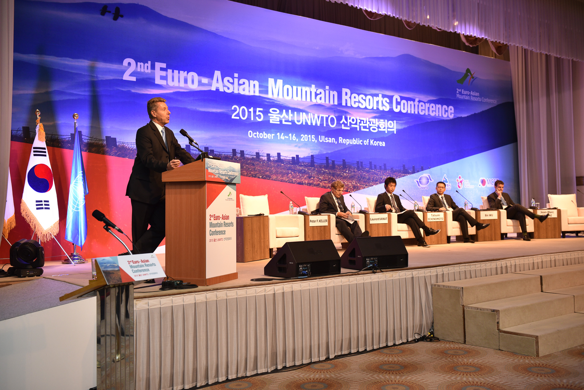 Laurent Vanat at the UNWTO 2nd Euro-Asian Mountain Resorts Conference. Photo copyright of Laurent Vanat.