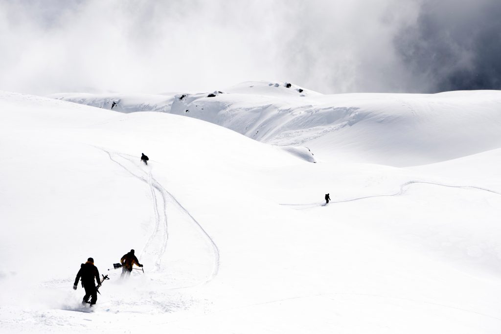 Photo by JEAN-CHRISTOPHE BOTT/EPA-EFE/REX/Shutterstock (9488635h) Rescue crews move into direction of the avalanche site to search for five hikers who were carried away on 31 March by an avalanche in Obers Taelli over the Fiescheralp, in Fiesch, Switzerland, 01 April 2018. An avalanche reportedly 'carried away' five people on 31 March in Fiesch in the Swiss Upper Valais region. Police said on 01 April that three persons were killed and two others were injured. Rescue works after avalanche in Swiss Alps, Fiesch, Switzerland - 01 Apr 2018. Three Spaniard Skiers have died and two others are injured in Switzerland after an avalanche.