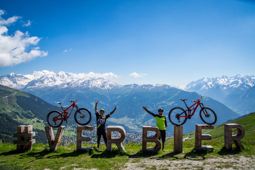 The Verbier Bike Park and its trails of VTT and Downhill. Photographer: KifCat. Verbier Promotion.