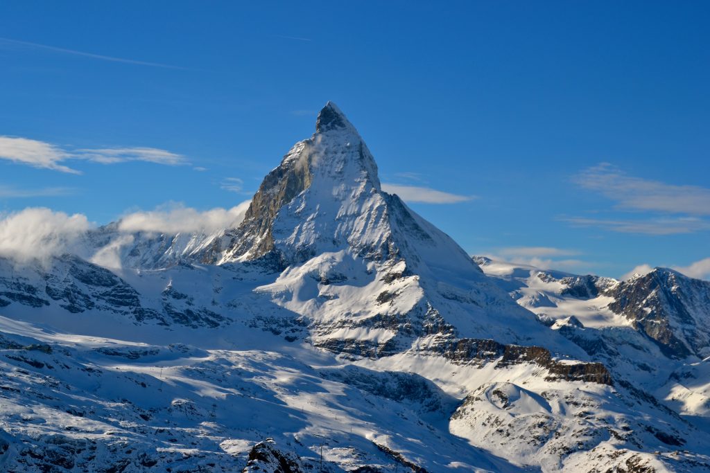 Monte Cervino/Matterhorn, where Henri Joseph Leonce Le Masne was recovered and finally identified thanks to Facebook.