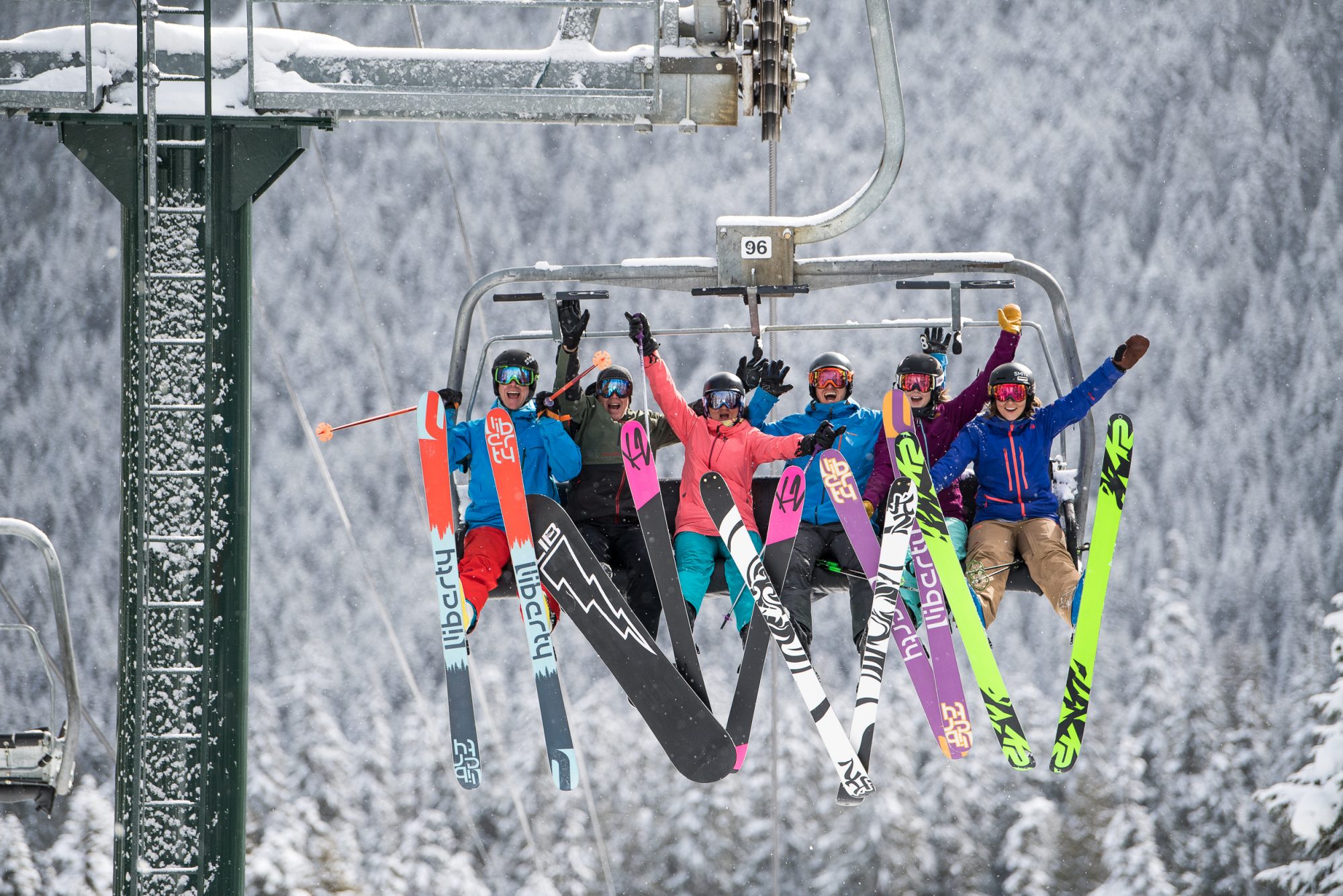 Crystal mountain skiers ready to hit the mountain - now if you own an IKON Pass you can get there too! 