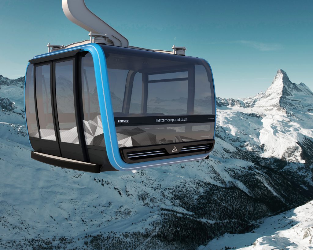 The Matterhorn Glacier Ride. German innovation award for Zermatt 3s cabins.