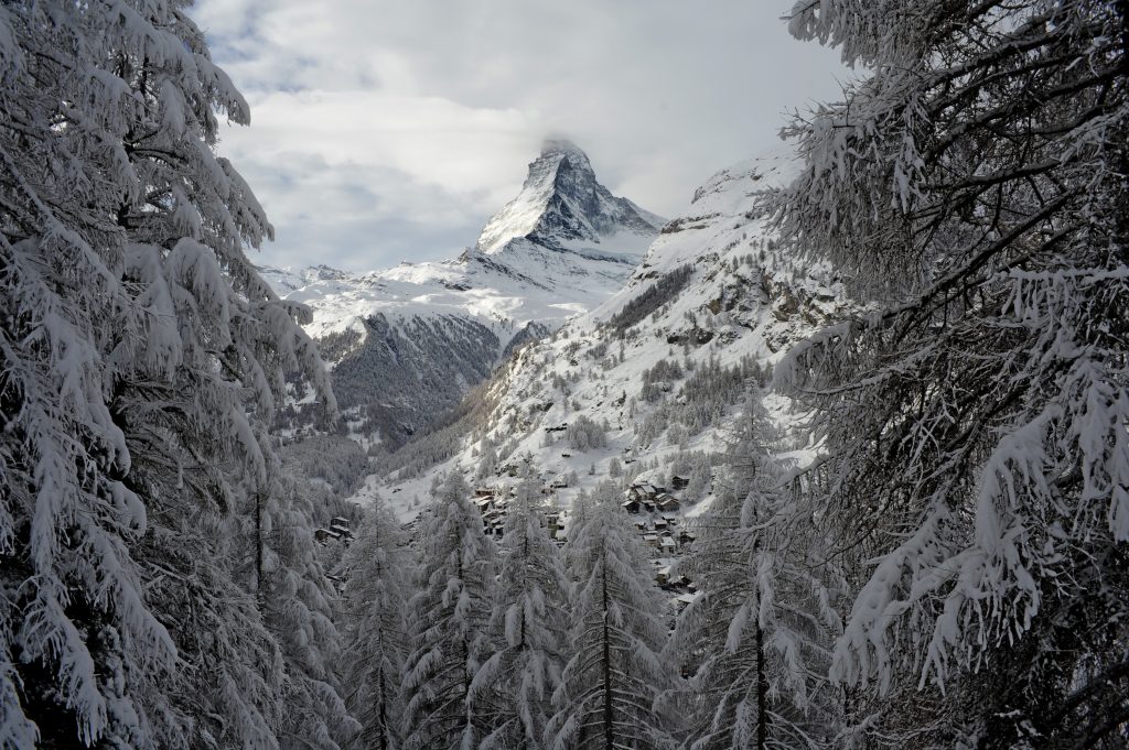 Matterhorn, the classic view from picture-perfect Zermatt. Photo: Kurt Müller. Zermatt to try recycled plastic ‘green’ road re-surfacing project.