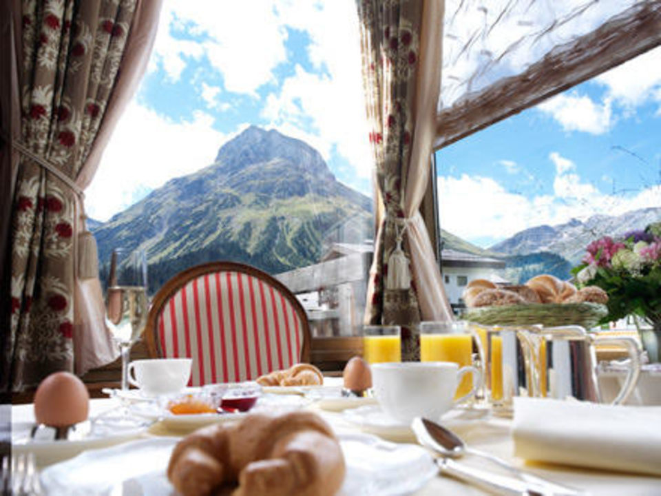 Breakfast with a view at Die Krone von Lech - view of the Omeshorn. The Must-Read Guide to Lech, 