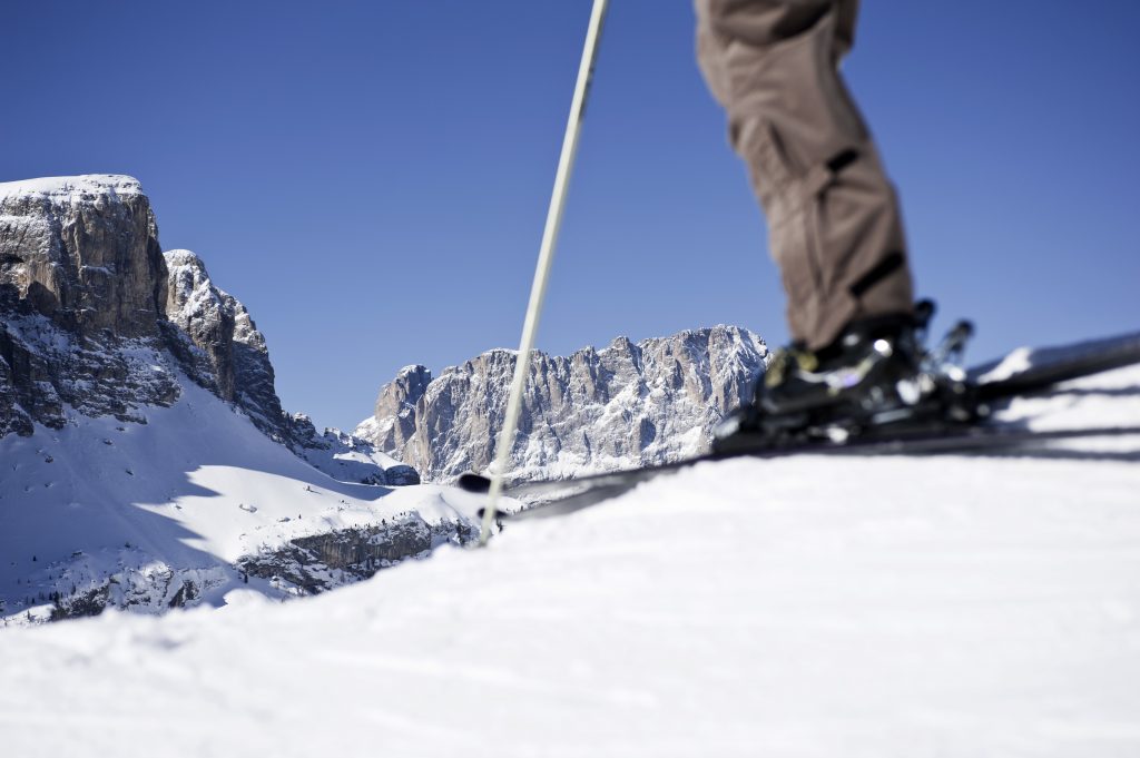 These unique Dolomite vistas encompass the extensive Alta Badia ski area, with magnificent views of the Sasso Lungo Peak and the Sella Mountain Range. Season Opening’s at the different ski resorts of Sudtirol and Christmas Markets. Photo: IDM Sudtirol.