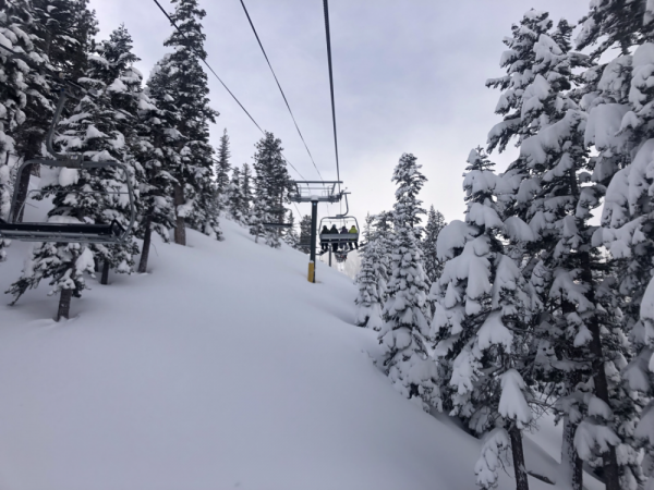 Chairlift in Heavenly. Photo: Elisabeth Biebl. Heavenly, Northstar, and Kirkwood Resorts Announce Extended Ski Season.