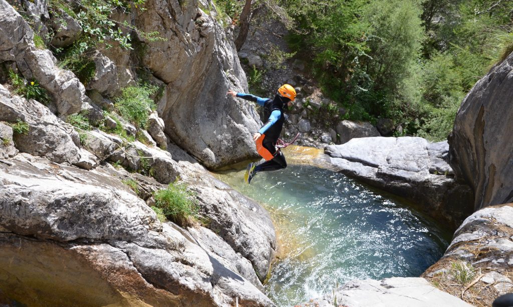 Canyoning in the Alps - Photo: Undiscovered Mountains. The Southern French Alps are the Best Part of the French Alps for Summer Activities.