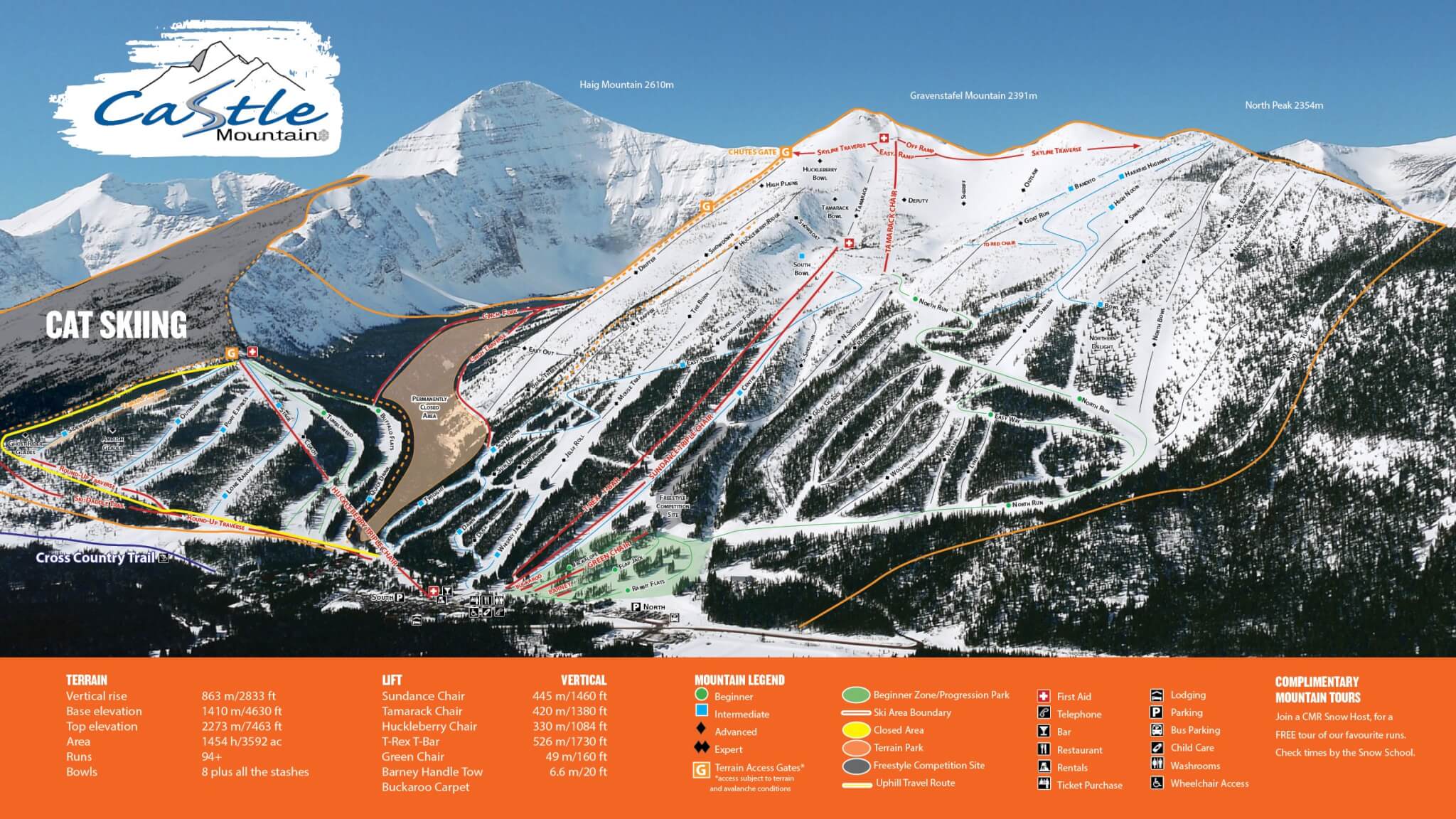 Castle Mountain Resort ski map. $2 Million in Upgrades for Castle Mountain Resort.