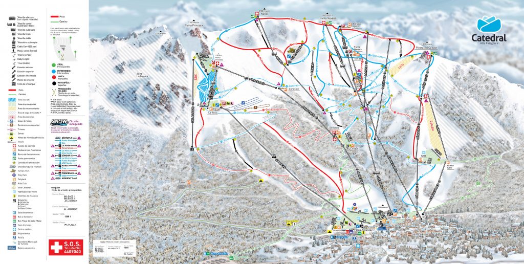 Catedral Alta Patagonia, Bariloche - Trail Map. This past Saturday Cerro Catedral started its ski season.