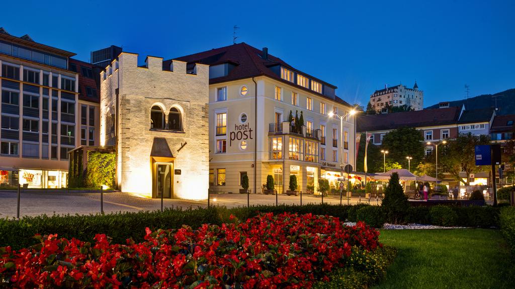 The exterior of the Hotel Post in Brunico. Book your stay at the Hotel Post Brunico Alpine Flair here. A Must-Read Guide to Summer in South Tyrol.