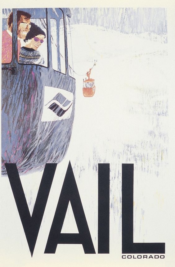 An old Poster of Vail. Pinterest- Vail Mountain. The Must-Read Guide to Vail. 