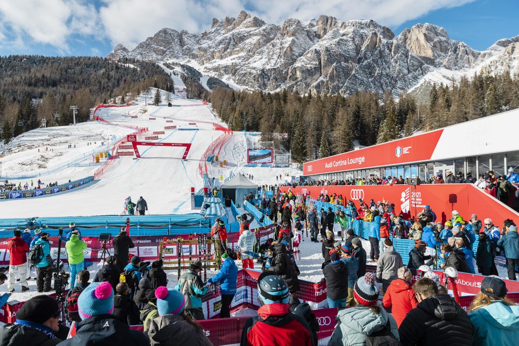 Tofana, ISTA. Cortina d'Ampezzo. Photo: www.bandion.com- 3. Cortina 2021 FIS Alpine World Ski Championships to go ahead.