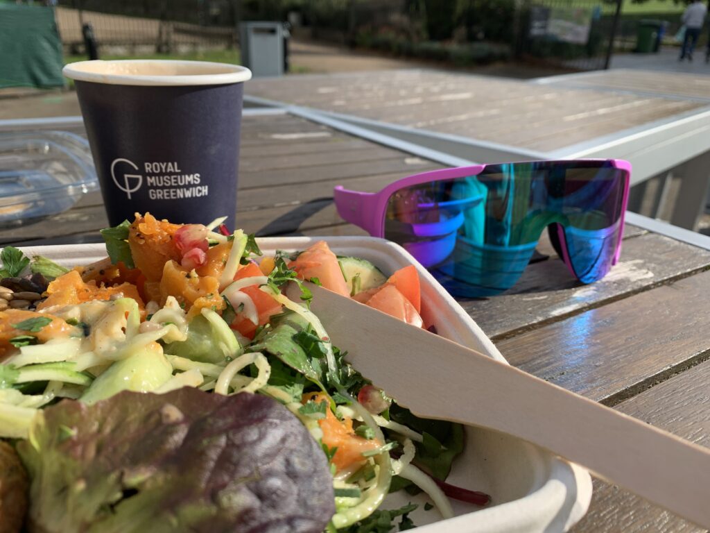 I have tried the Panda Optics while my long walk to Greenwich today. Here while having a pause and a lovely salad. Review of the Panda Optics Conquer sports lenses.