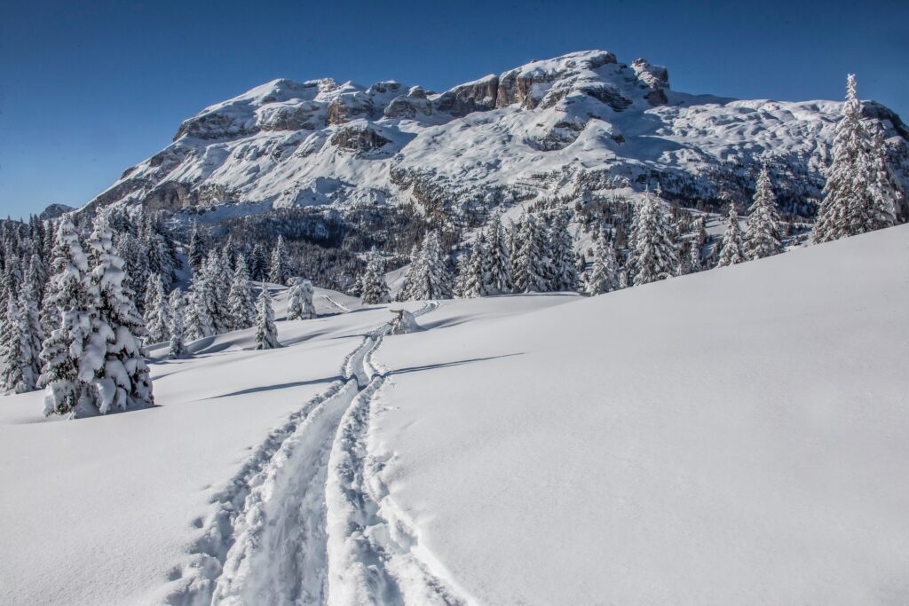 Grupo del Sella. Alta Badia. Photo: Freddy Planinscheck/Alta Badia Tourism. Opening Days of Italian Ski Resorts. 