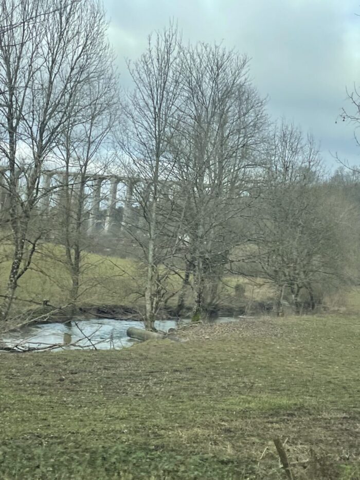 Arriving to Chaumont- the iconic viaduct shows you are near. Photo: The-Ski-Guru. The Mad Rush of the Last Days to get out of Britain in Time before Lockdown.