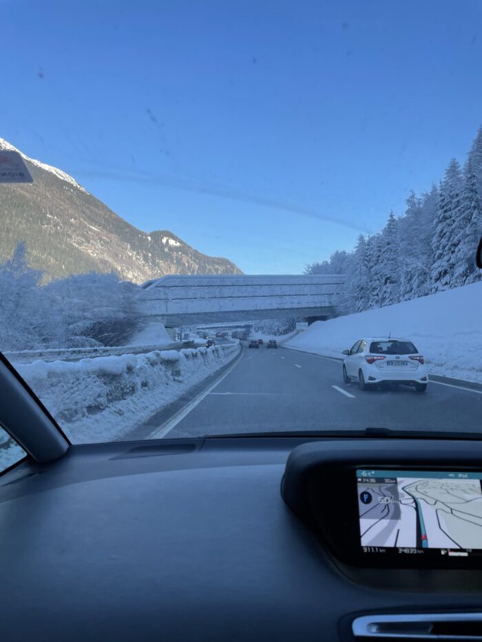 It has been snowing hard- at Les Houches. Photo: The-Ski-Guru. The Mad Rush of the Last Days to get out of Britain in Time before Lockdown.