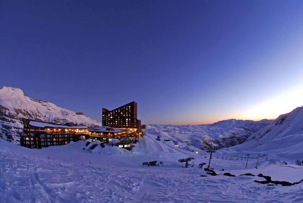 Valle Nevado at dusk. Photo Courtesy Valle Nevado.