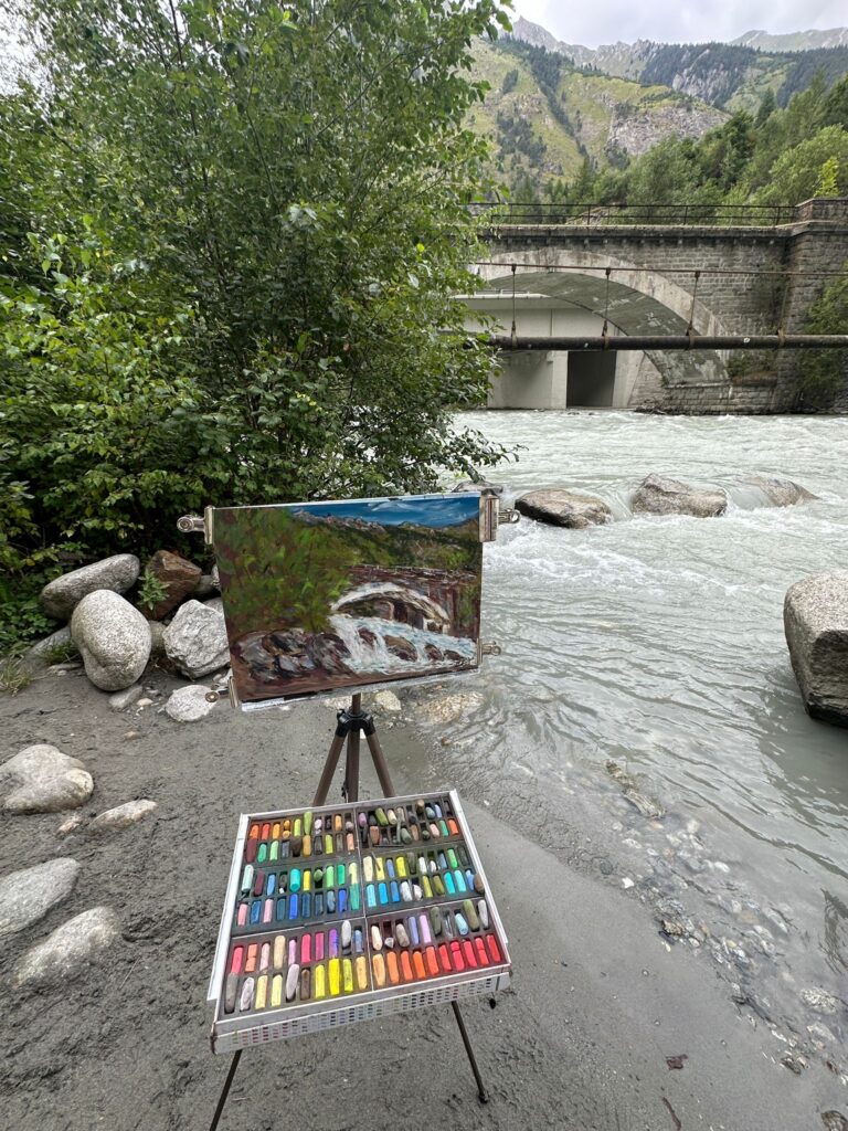 Painting plein-air in any weather condition. Photo: The-Ski-Guru