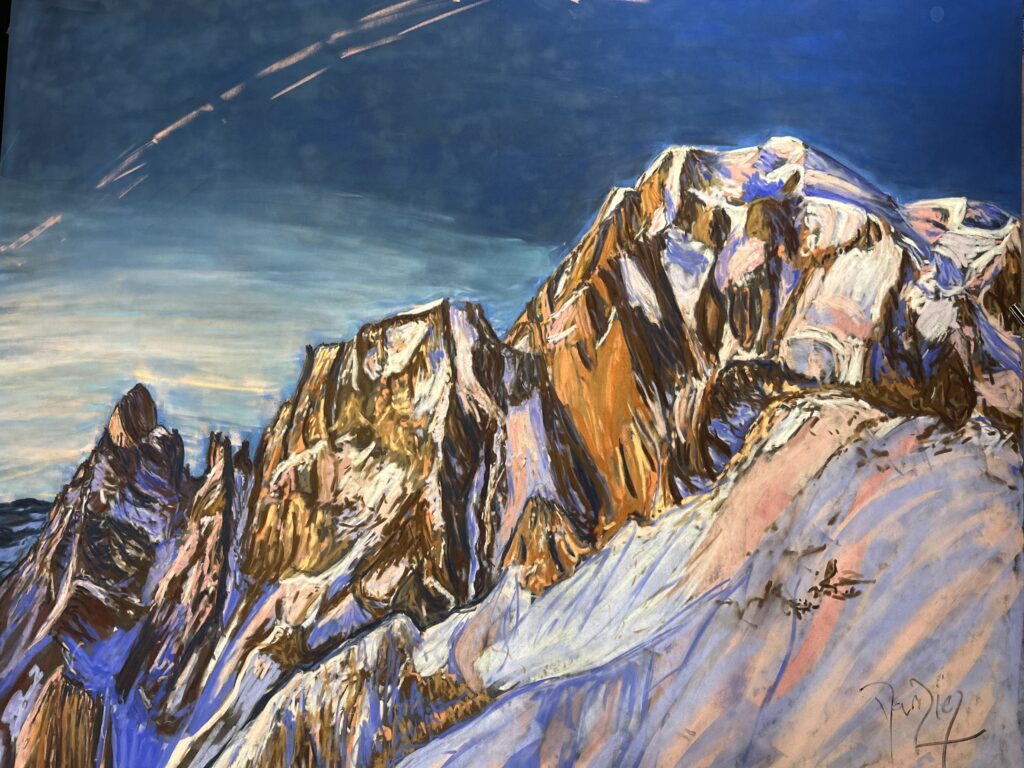 Monte Bianco seen from Skyway Monte Bianco at dusk. 82 x 102 cm - you can see it in my shop here. 