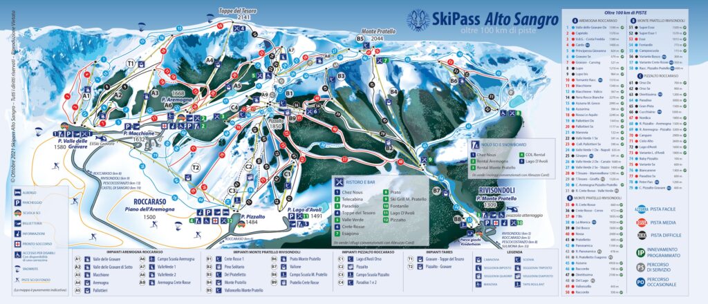 Roccaraso Rivisondoli ski map. Overtourism at Roccaraso after 10 thousand Neapolitan “skiers” descended on the ski resort.