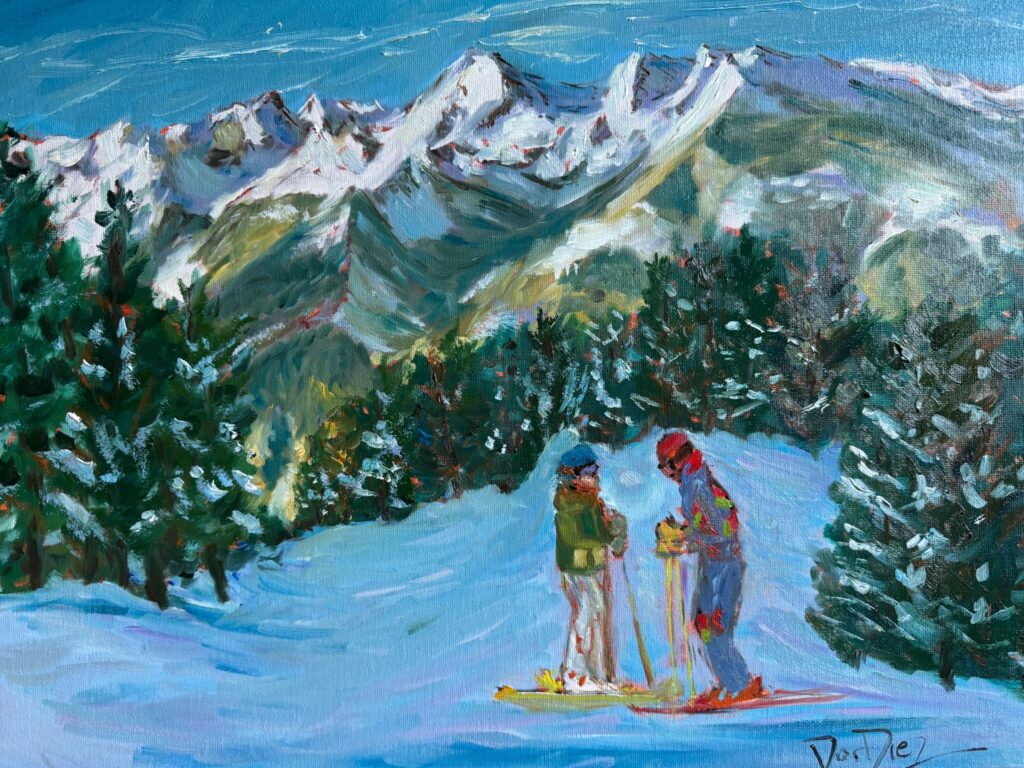 Pista 3 in Pila. One of my new paintings in oil. In my shop here.